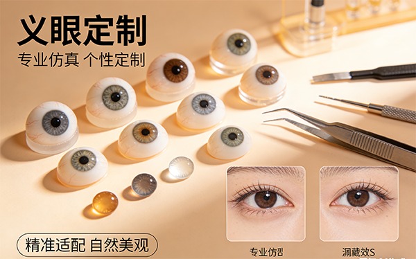 正目义眼专家正在检查义眼模型